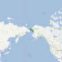 spoorlijn, kaart, Uelen, Nome, VS, Rusland