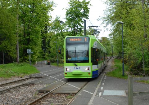 Een tram van het netwerk Tramlink in Londen, foto: Transport for London