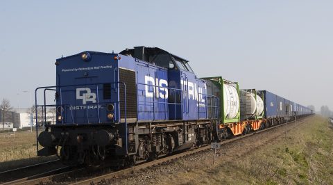 Spoorgoederenvervoerder DistriRail op de verbinding Duisburg-Moerdijk