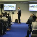 Edward de Jong van Ricardo Rail geeft een presentatie tijdens RailTech Europe 2017
