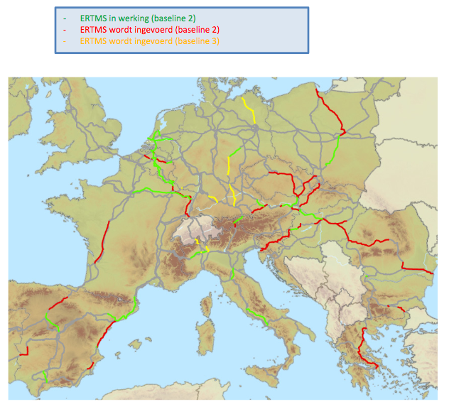 Uitrol ERTMS, bron: Europese Commissie