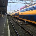 NS-treinen rood sein treinstation Dordrecht
