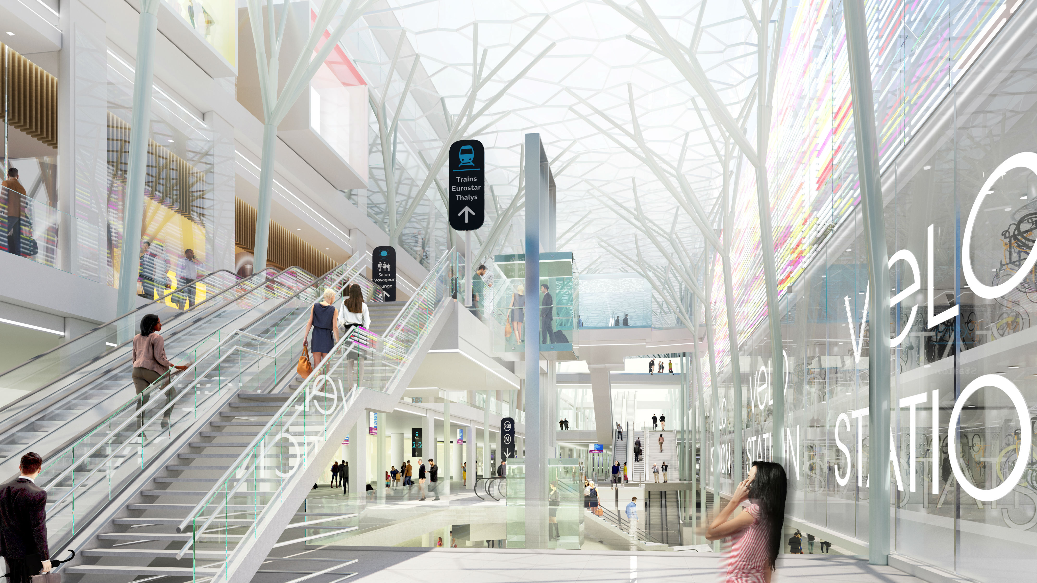 Plannen voor het nieuwe Gare du Nord in Parijs, Frankrijk. Bron: SNCF
