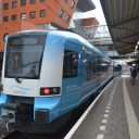 Een Connexxion-trein van de valleilijn op station Amersfoort