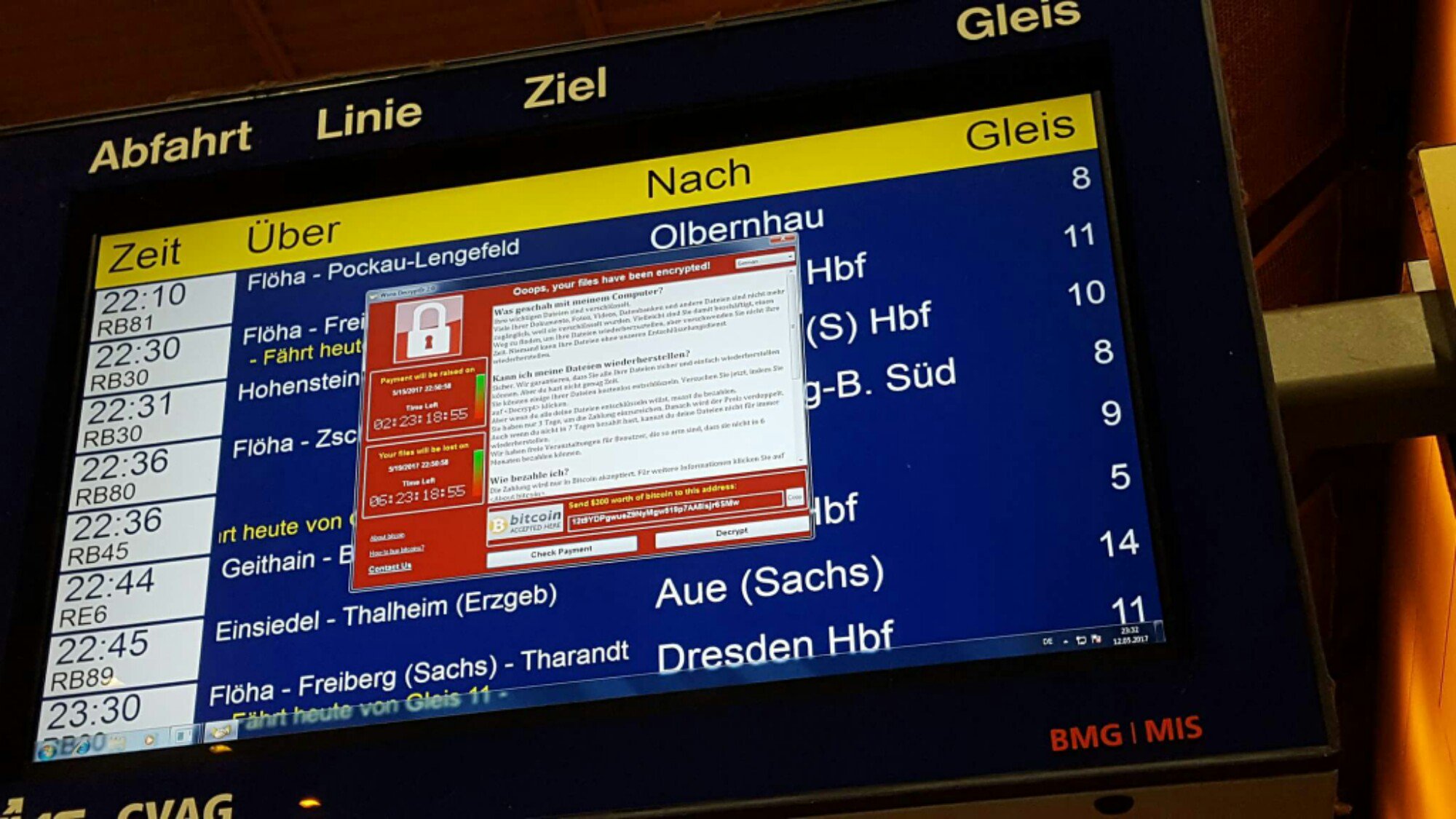 WannaCry-virus Deutsche Bahn