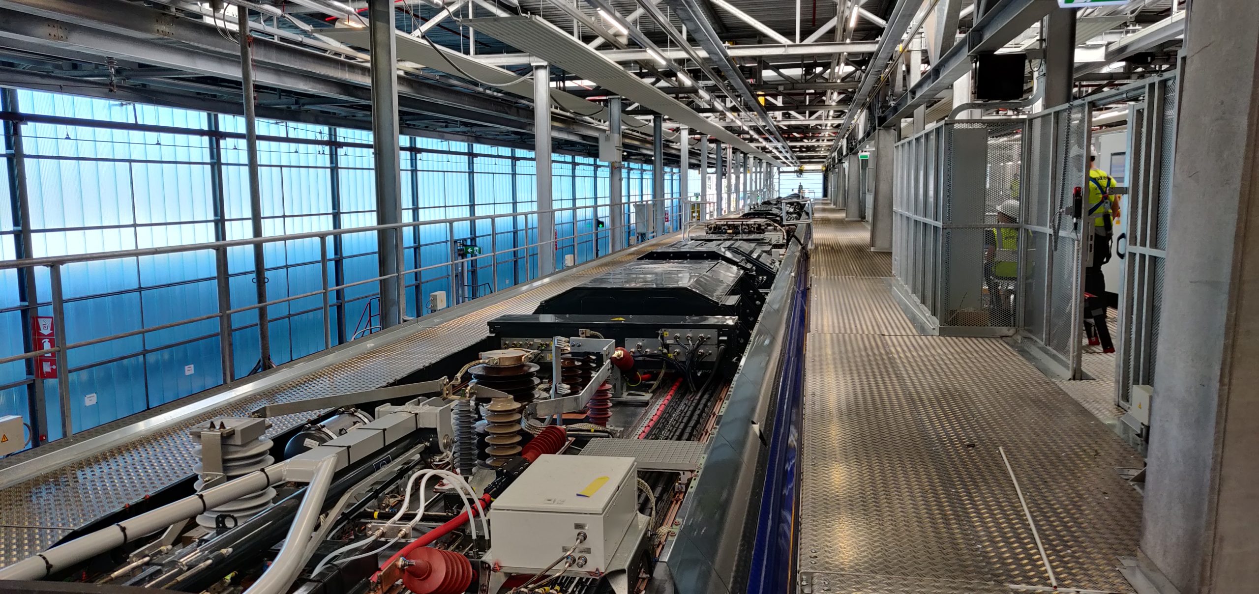 De Intercity Nieuwe Generatie in de onderhoudswerkplaats in Watergraafsmeer