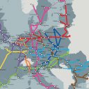 Kaart van het Europese TEN-T netwerk
