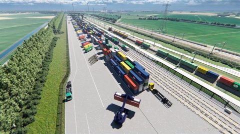 Artist impression Railterminal Gelderland
