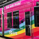 Tram GVB in regenboogkleuren voor Pride Amsterdam, foto: GVB