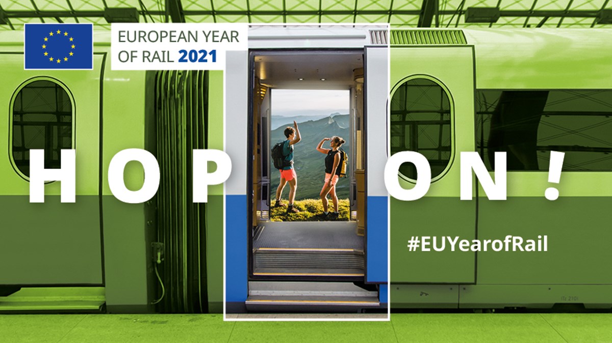 HOP ON campagne Europees Jaar van het Spoor