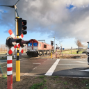 Een spoorwegovergang in België, foto: Infrabel