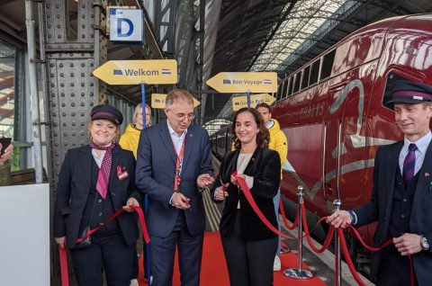 Onthulling vernieuwde Thalys op Amsterdam Centraal