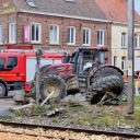 Botsing tractor trein tussen Lille en Duinkerke