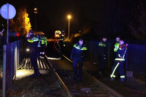 Scooter opzettelijk op spoor gezet in Groningen