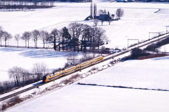 Rail Away Nederland in de sneeuw