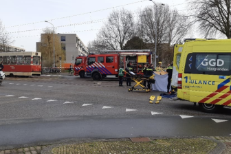 Fietser aangereden door tram in Leidschendam