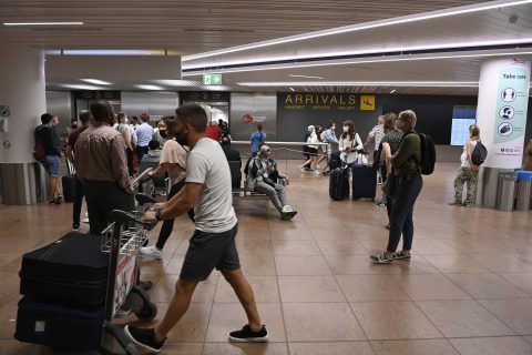 De aankomsthal van luchthaven Brussel Zaventem, foto: ANP