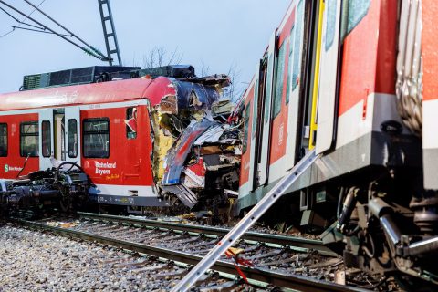 Een S-Bahn trein raakte betrokken bij een ongeluk in de buurt van München, foto: ANP
