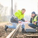 Spoorwerkers Infrabel installeren ERTMS-balise