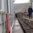 Een Russische spoorbrug raakte beschadigd