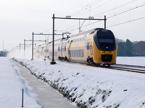 Sneeuw op het spoor
