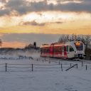 Sneeuw Arriva-trein 2021