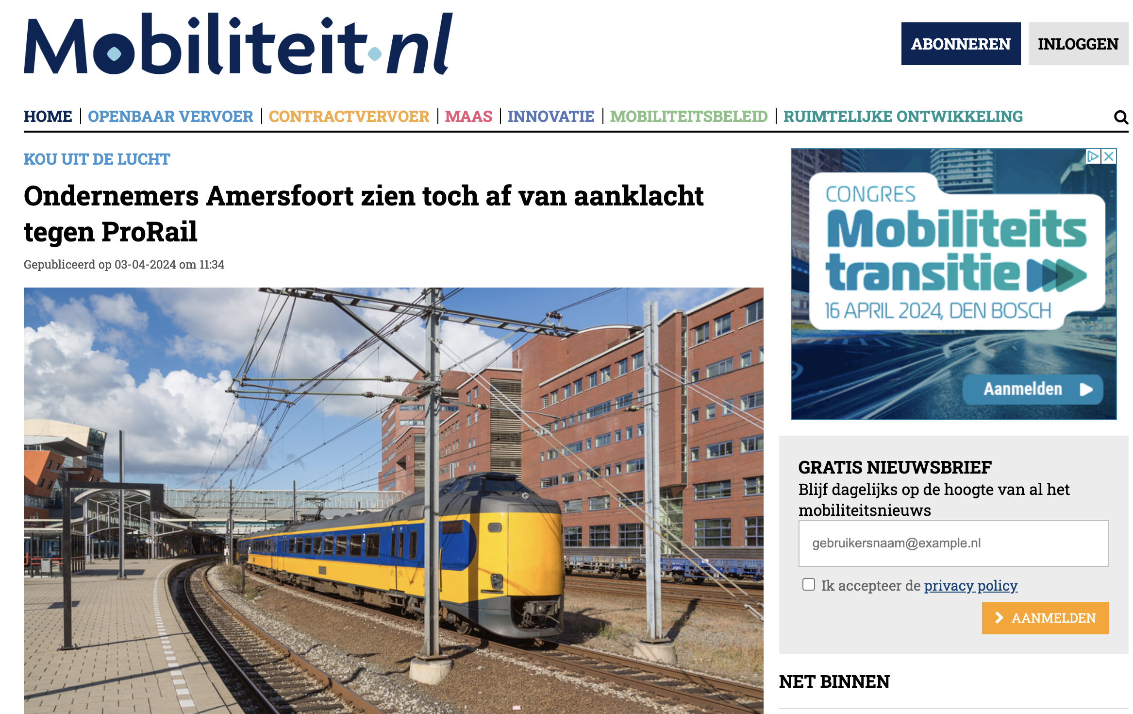 Uitgever van SpoorPro lanceert nieuwsplatform Mobiliteit.nl